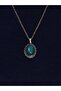Natural Stone Green Agate Natural Stone Women's Natural Stone Authentic Necklace Euk27Bya - 2