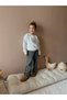 Flower Embroidered Denim Pants 2-Piece Sweat Denim Pants Set for Girls
