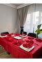 Colber Stripe Detailed Worry-Free Tablecloth Dinner Set for 12 People 26 Pieces - Table 160X220 - 3
