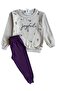 4-10 Years Old Girl Two-Thread Sh Fleece-Lined Joy Full Written Double Set - 2