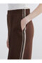 Brown Elastic Waist Women's Sweatpants - 3