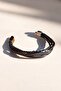 Men's Genuine Leather Bracelet Gift Knitted & Stone Detailed Bracelet Accessory - 4
