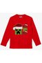 Long Sleeve the Creeper Head Ho Ho Ho New Year Christmas Cotton Kids T-Shirt