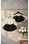 Girl's Black Tutu and Pom-Pom Knit Sweater Set - 2