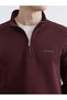 Rmz clothing season deals burgundy di Mock Neck rkek thick sweatshirt - 3