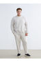 Lcw Vision Beige Crew Neck Men's Thick Sweatshirt - 2