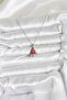 316L Steel Chain Silver Color Red Pine Tree Model Christmas Themed Women's Necklace - - 2