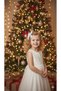 Handmade 3-Piece Satin Bow Christmas Pine Tree Santa Claus Snowman (6cm with Metal Clip) - 4