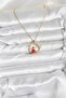 316L Steel Chain Gold Zircon Stone Christmas Theme Women's Necklace - - 2