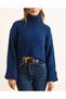 Thick Knit Relaxed Fit Turtleneck Knitwear Sweater – Stretch Fabric , Drop Shoulder, Winter Women's Sweater