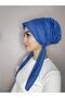 Indigo Four-Season Wearable Plain Cotton Shawl Scarf - 8