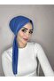 Indigo Four-Season Wearable Plain Cotton Shawl Scarf - 2