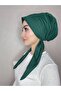 Emerald Green All-Season Wearable Plain Cotton Shawl Scarf - 6