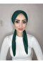 Emerald Green All-Season Wearable Plain Cotton Shawl Scarf - 3