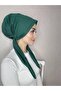 Emerald Green All-Season Wearable Plain Cotton Shawl Scarf - 2