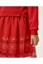 Christmas Themed Deer Patterned Red Tutu Dress with Crown Gift for Fleece-Lined Year Old Girl - 5