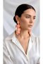 Brass Earrings for Women Powder Color Dangling Leaf Model |   Stylish and Durable Jewelry