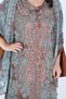Printed Jalabiya Crystal Patterns with Shawl - 2