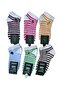 Striped Fruit Pattern Women's Soft College Socks - 6 Pairs – Colorful, Soft and Comfortable Design - 2