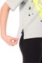 Girl's Printed Crew Neck Short Sleeve Slit T-Shirt - 3