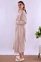 Cotton Maternity Set with Hidden Breastfeeding Feature, 4 Pieces Effortt - Beige Color - 4