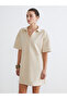 Lcw Comfort Shirt Collar Suede Mini Dress - 2