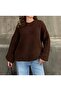 Standard Size Plain Basic Knitwear Sweater - 3