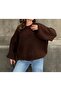 Standard Size Plain Basic Knitwear Sweater