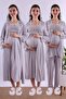 Cotton Maternity and Breastfeeding Set 4 Pieces Effortt - Gray Color