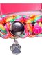 Handmade Colorful Paracord Dog Collar – 30-40 cm Adjustable Faux Leather with Silver Paw Charm - 3