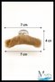 7 cm Plush Latch Buckle |   Set of 2 (Pink–White) |   Women's Hair Accessory - 6