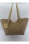 Women's Faux Leather Hand and Shoulder Bag with Ring and Belt Buckle Detail