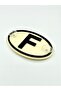 Double Layer Embossed Oval Letter F Special for Label Makers - High Quality and Stylish Design Oval Glass Ornament F Letter - 2