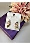 Zircon Stone Knot Model Steel Earrings