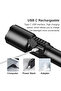 Aluminium Alloy Tactical Flashlight LCD Numerical Display LED Zoomable Waterproof Torch - 5