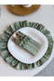 4-Piece Minty Linen 3-Compartment Cutlery Case - 2