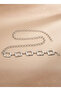 Silver Color Rectangle Detailed Chain Belt 106cm - Adjustable Stylish Dress & Coat Belt - Mfr5006
