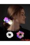 Women's Hair Clip, Led Light-Up Color Changing Satin Hair Clip –Hair Clip –3 Modes, Rubber Clip White Fabric - 3