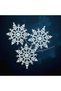 3-Piece Pine Tree Snowflake Christmas Ornament – 12 cm Large Size Tree Ornament – Christmas Decoration - 3