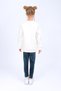 Girl's Winter Set with Embroidery Detail Sweatshirt and Velvet Leggings with Fleece Lining - 4