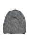 Winter Soft Textured Wool Hair Knitting Pattern Thick Knitwear Tuşe Scarf and Beanie 2-Piece Set - 2