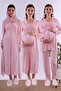 Maternity Set with Hijab and Breastfeeding Features - 5 Piece Effortt - Pink Color