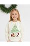 Girl's New Year Christmas Special Printed Sweatshirt Tracksuit Set