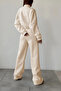 Women's Bomber High Waist Palazzo Oversized Tracksuit Set - 4