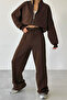 Women's Bomber High Waist Palazzo Oversized Tracksuit Set