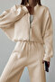 Women's Bomber High Waist Palazzo Oversized Tracksuit Set - 2
