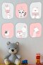6-Piece Cute Animals Children's Room Painting Set |   Frameless, Pastel Tones, Baby & Kids Decor - 3