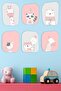 6-Piece Cute Animals Children's Room Painting Set |   Frameless, Pastel Tones, Baby & Kids Decor - 7