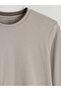 Mg trend'en brown crew neck long sleeve men's pajama top - 6