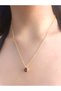 Minimal Necklace with Purple Stone and Gold Color Chain – Women's Elegant Stylish Daily Jewelry – Gift Accessory - 2